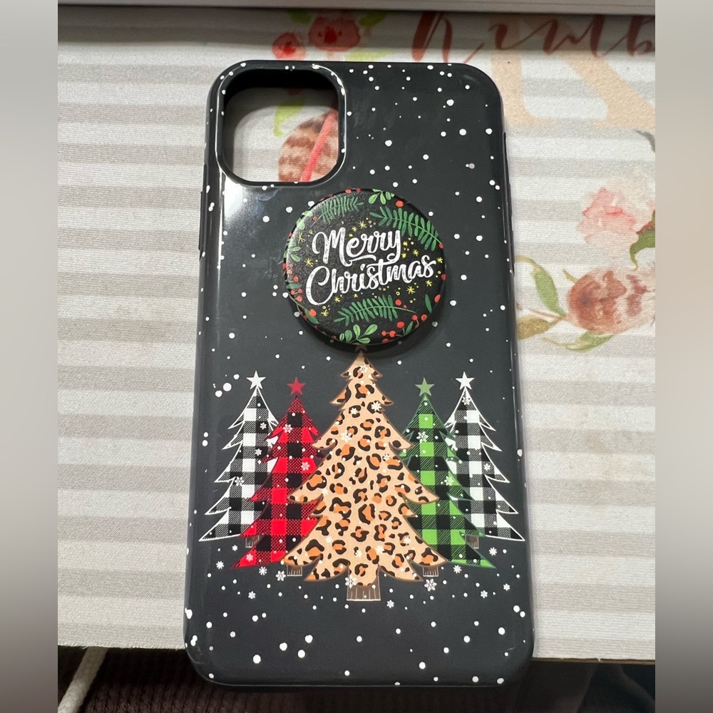 iPhone 11 Pro Max Christmas Tree Phone Case with PopGrip